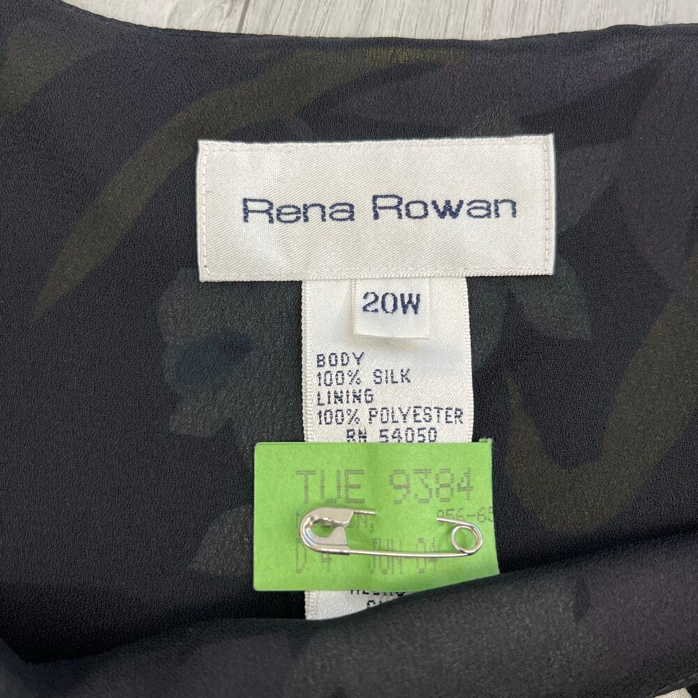 Rena Rowan Silk 2 Piece Floral Flowy Lightweight Ruffle Tank Top Skirt Set 20W - Picture 13 of 15